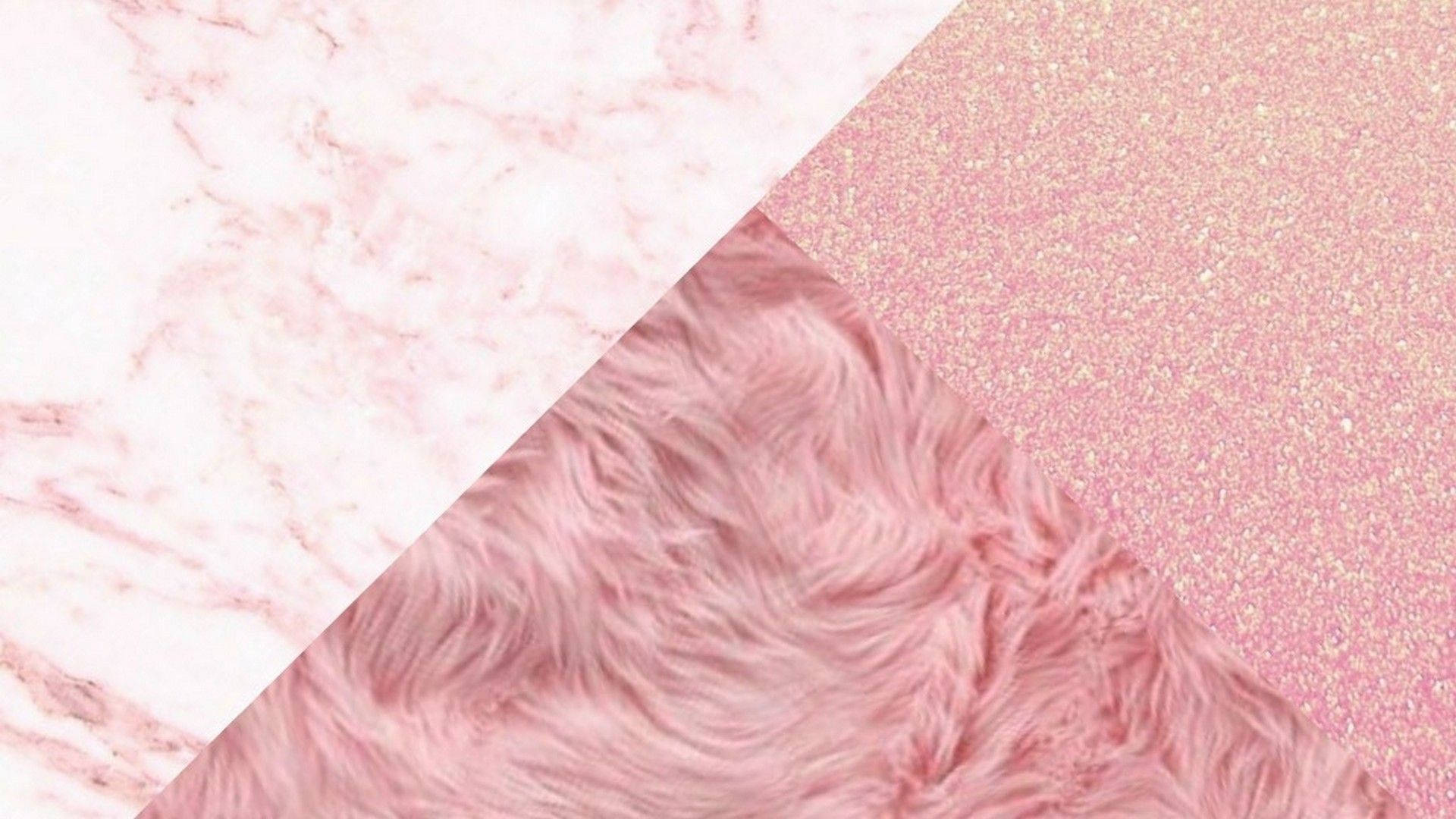 Rose Gold Marble Glitter Fluffy Background