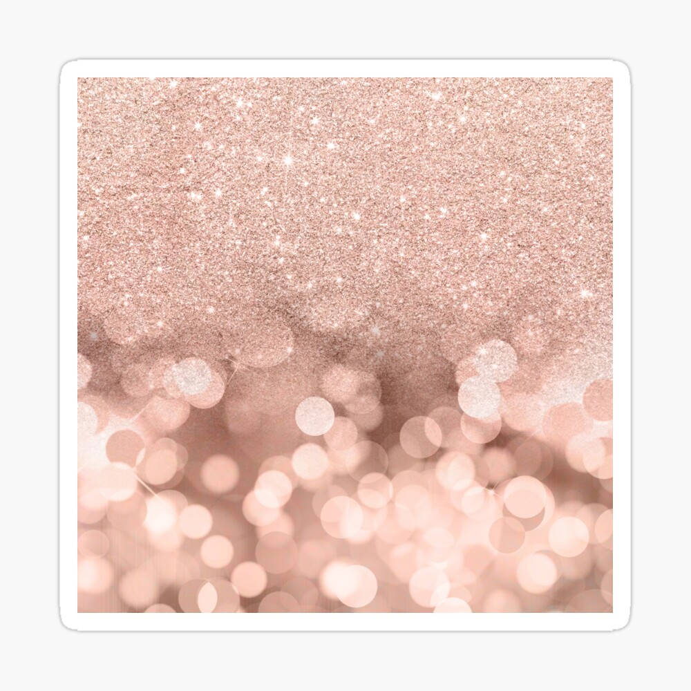 Rose Gold Ombre Glitter And Bokeh Background