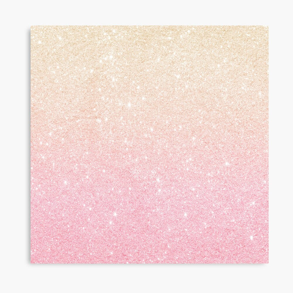 Rose Gold Ombre Glitter Canvas Background