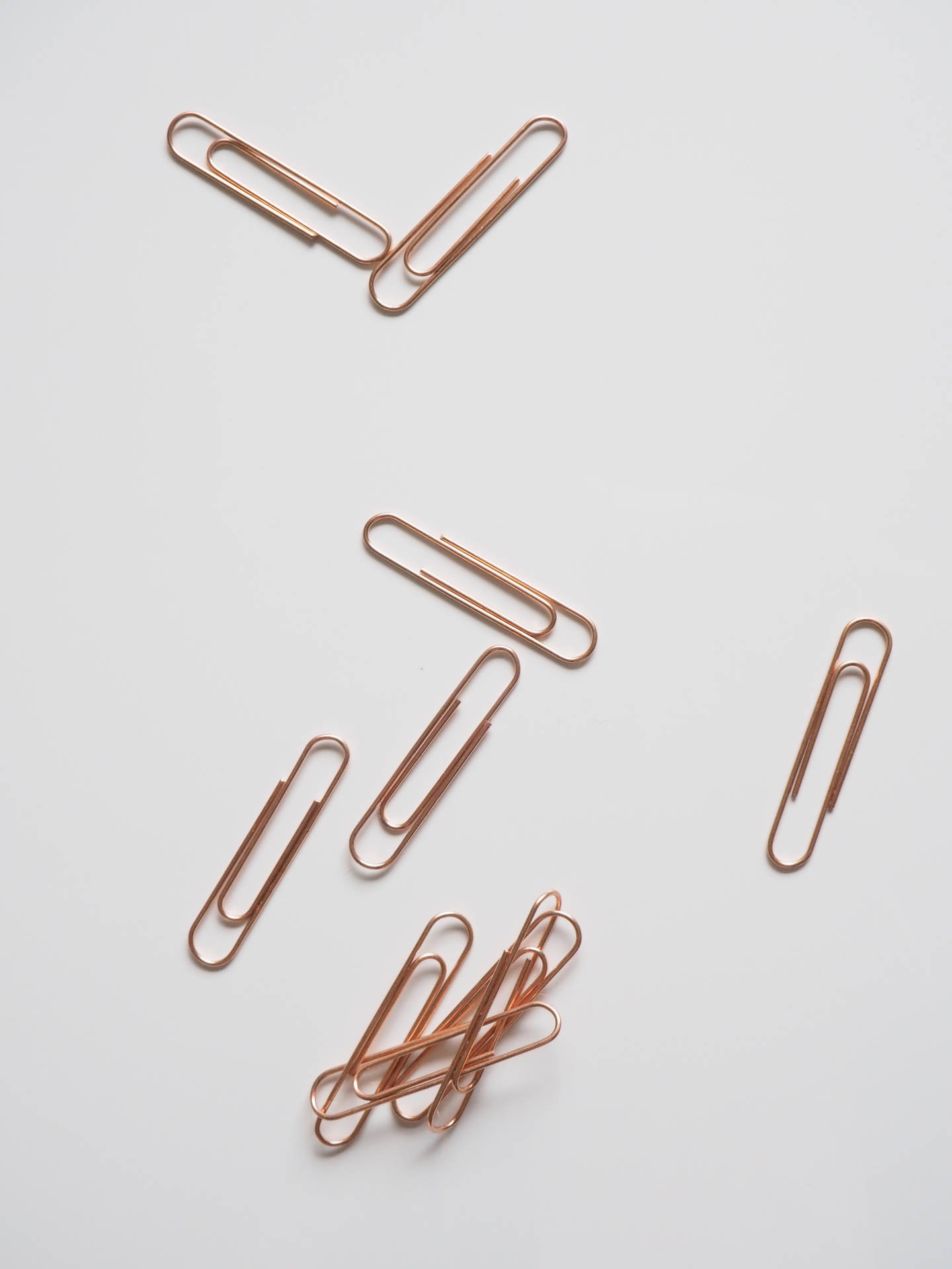 Rose Gold Paper Clips Background