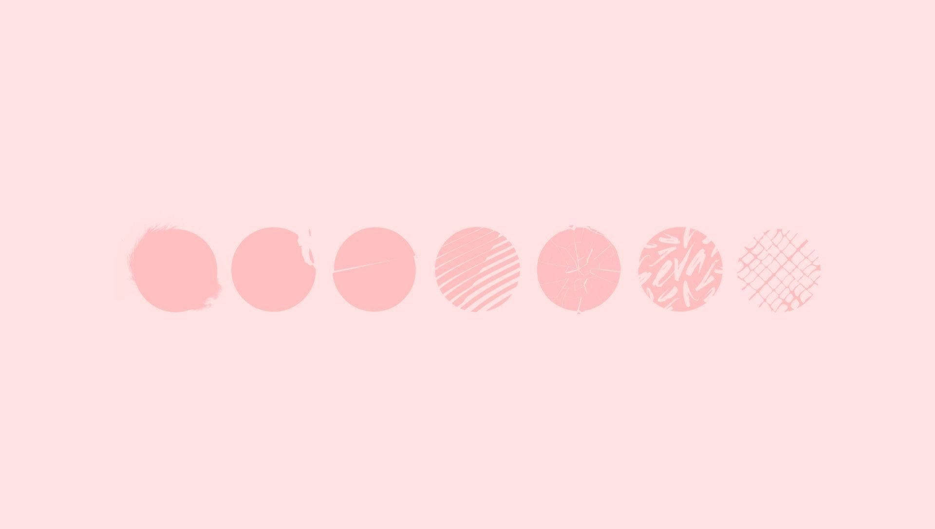 Rose Gold Tumblr Pink Circles Background