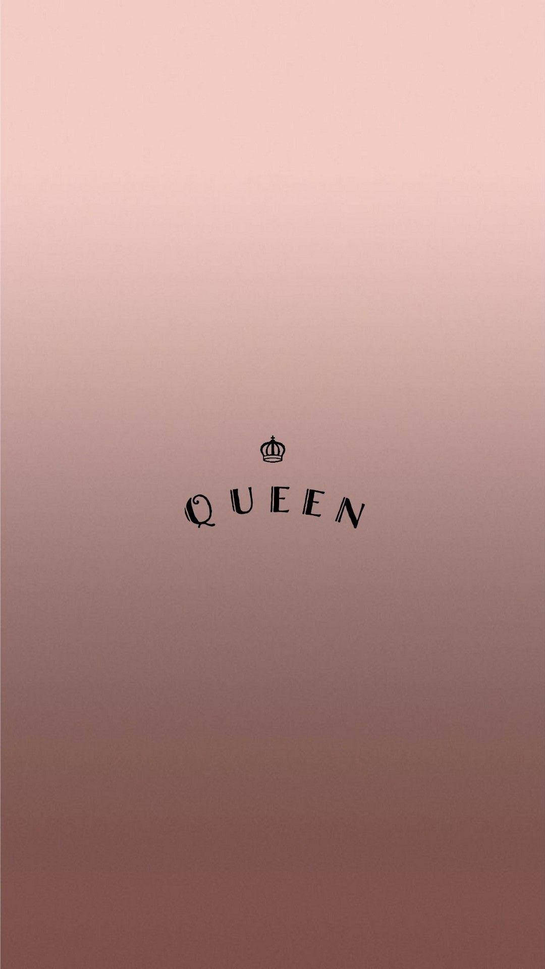 Rose Gold Tumblr Queen Symbol Background
