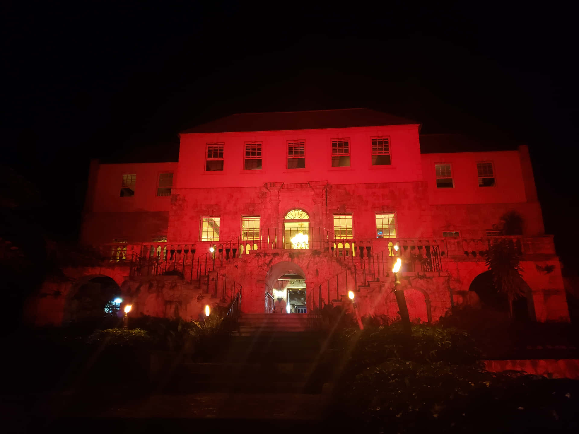 Rose Hall Great House Night Red Lights