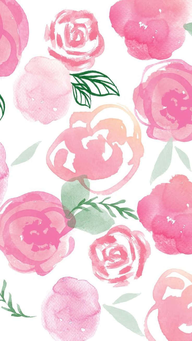 Rose Paint Pink Girly Background