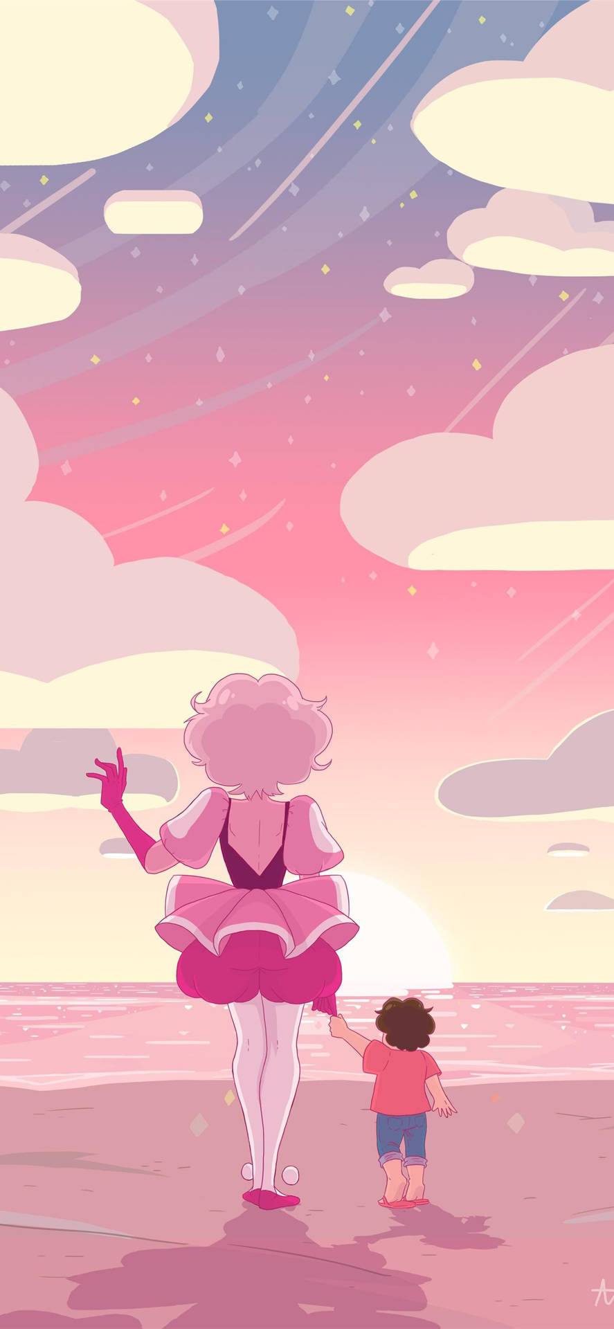 Rose Quartz And Steven Universe Ipad Background