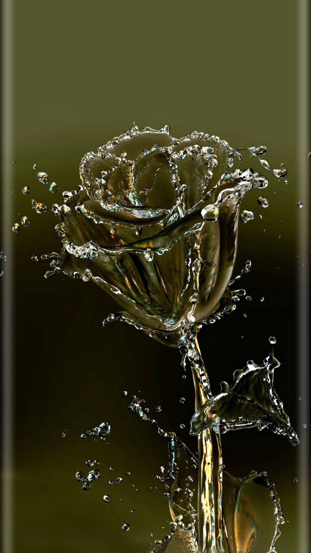 Rose Water Flower Mobile Background