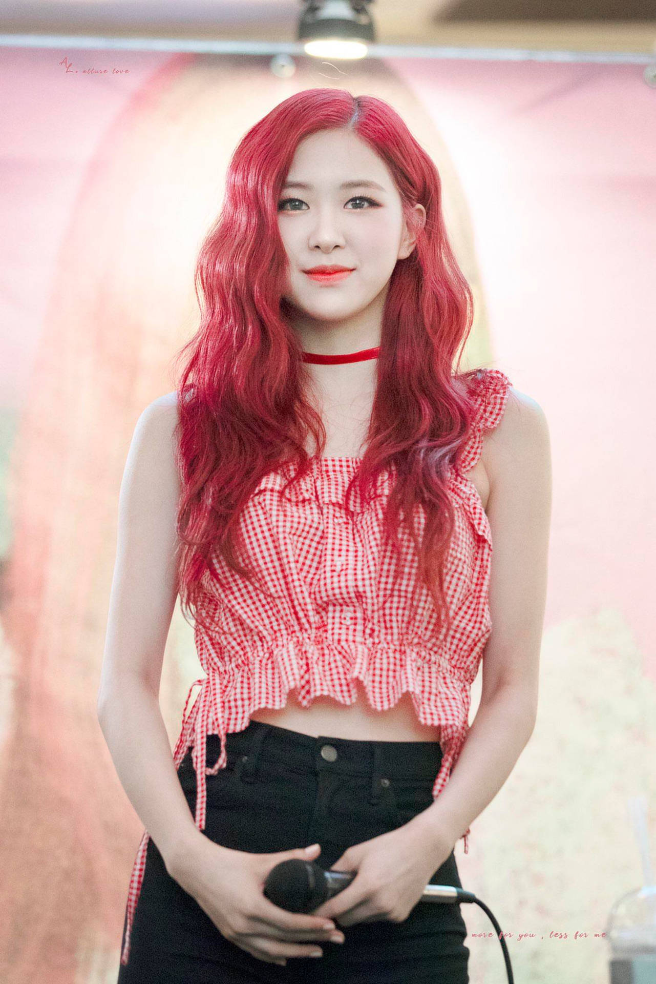 Roseanne Park With Red Hair Background