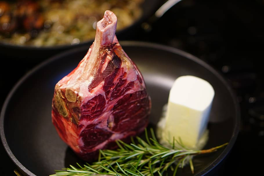 Rosemary Raw Meat And Butter