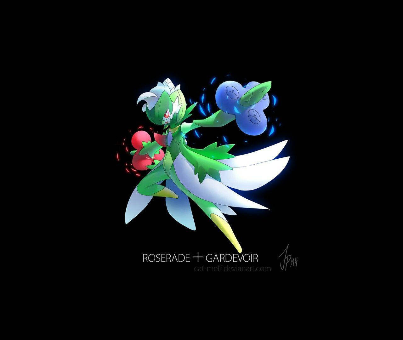 Roserade And Gardevoir Hybrid Background