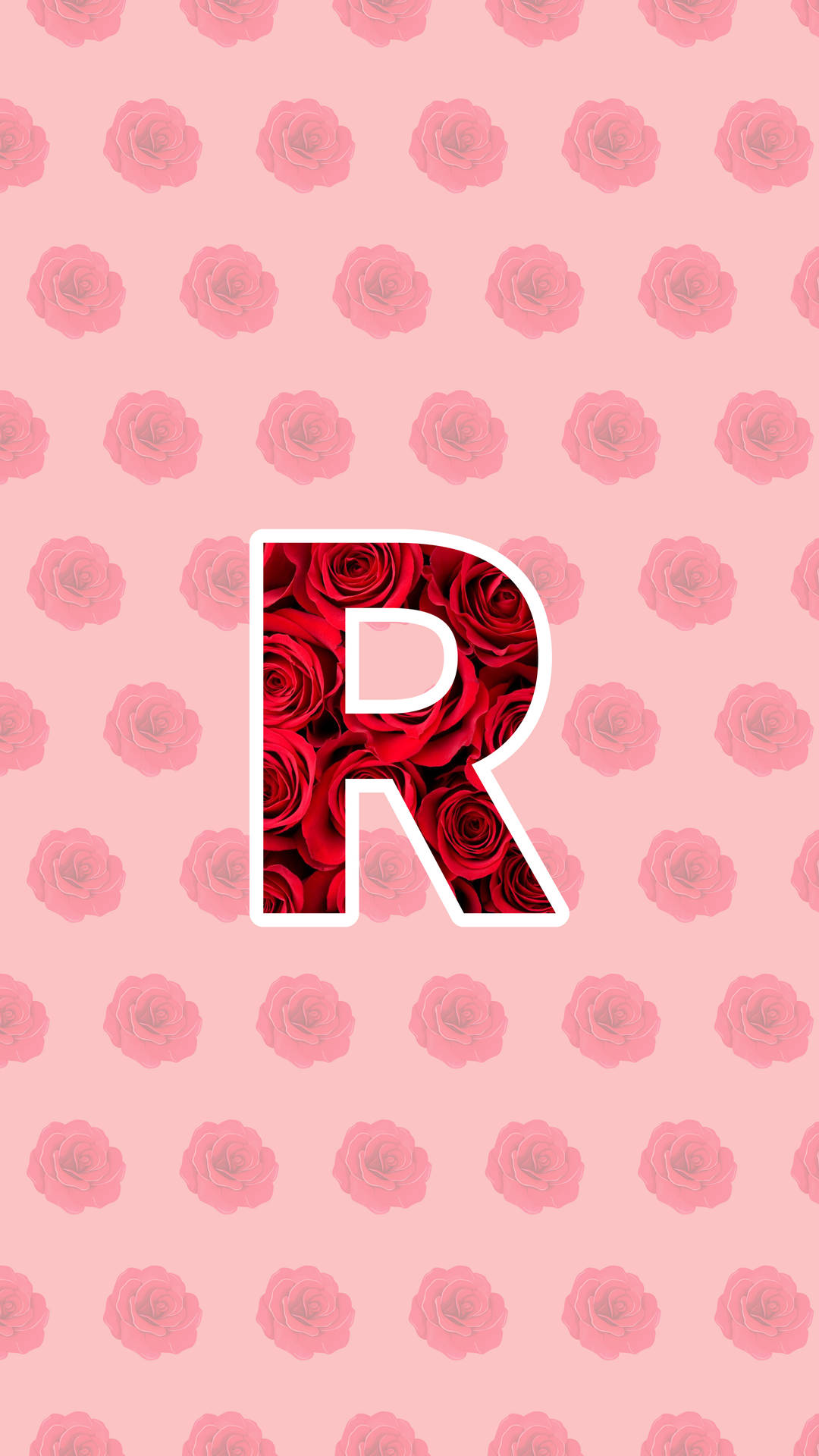 Rosette R Alphabet Background
