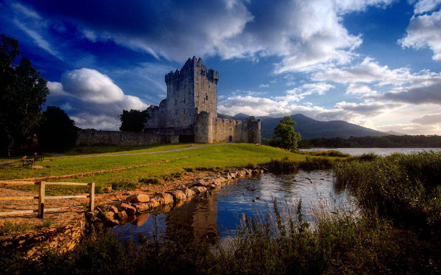 Ross Castle In Ireland Background