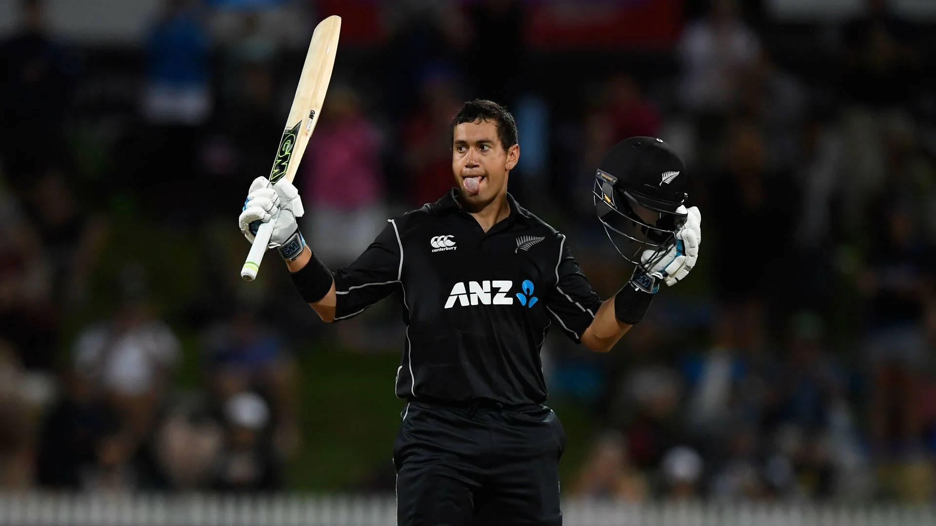 Ross Taylor Helmet And Bat Background