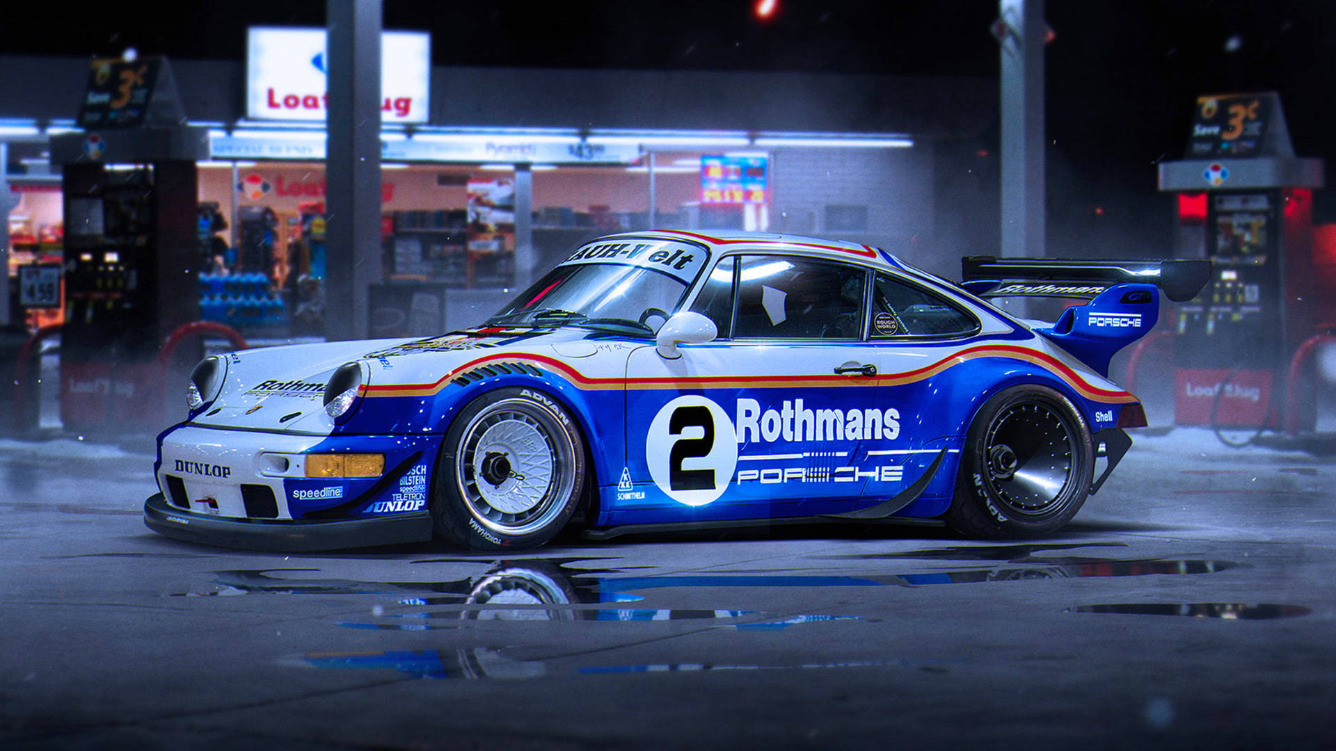 Rothmans Porsche Racing Car Background