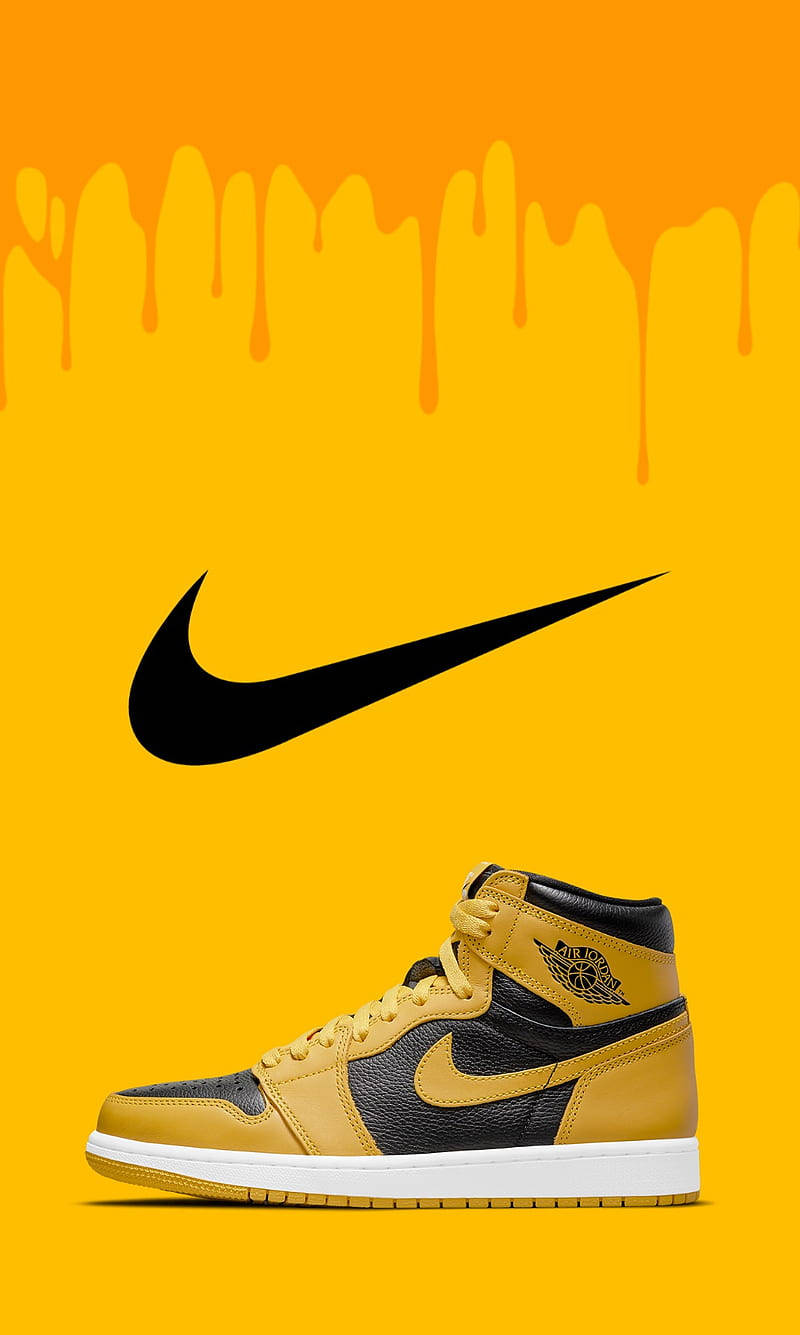 Roty Gold Nike Air Jordan 1 Background