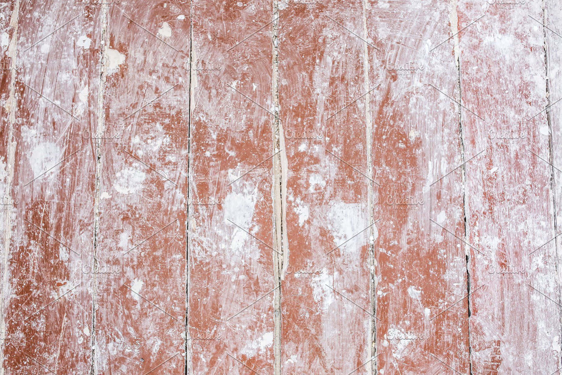 Rough Texture Wooden Planks With White Paint