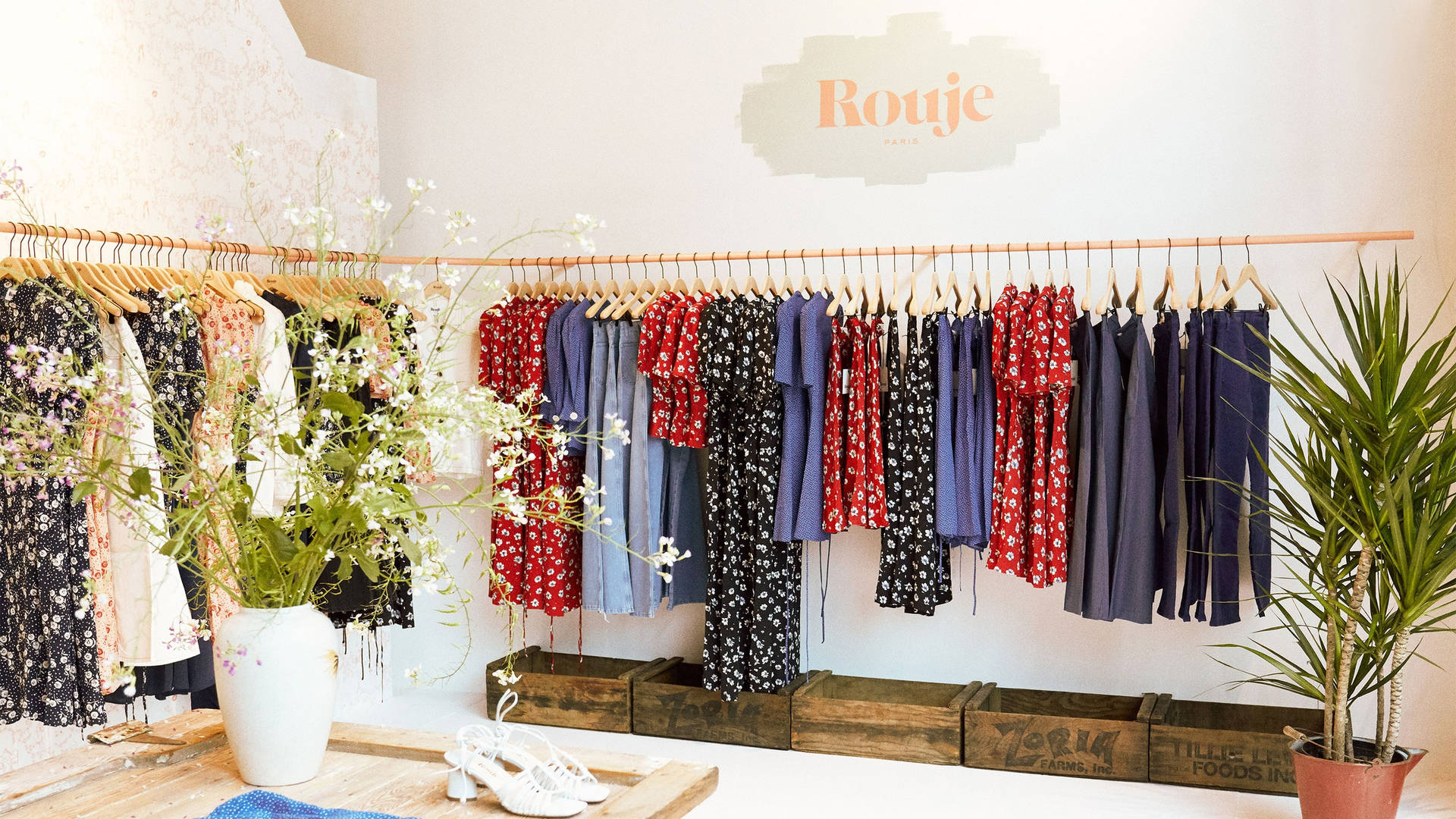 Rouje Inside Clothing Store Background