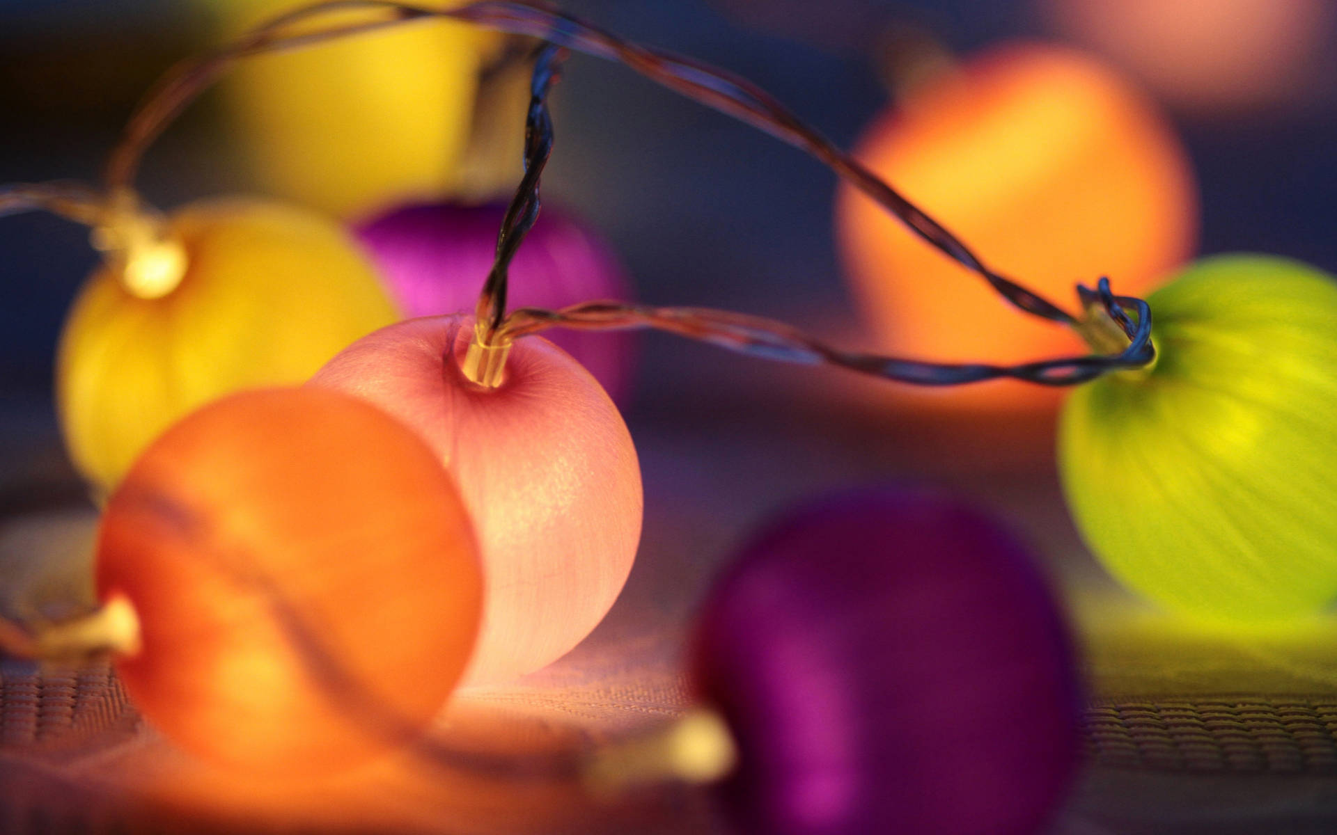 Round And Colorful Christmas Light Bulbs