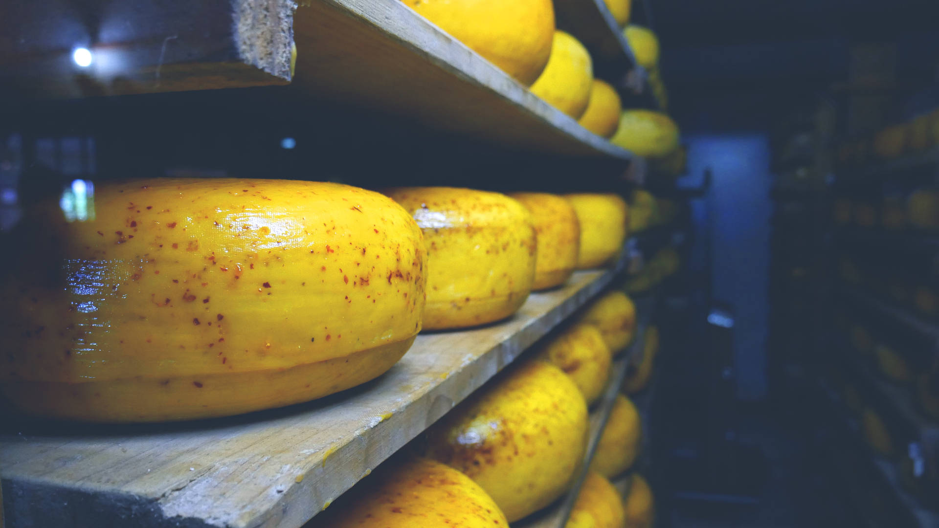 Round Cheese Storage Room Background