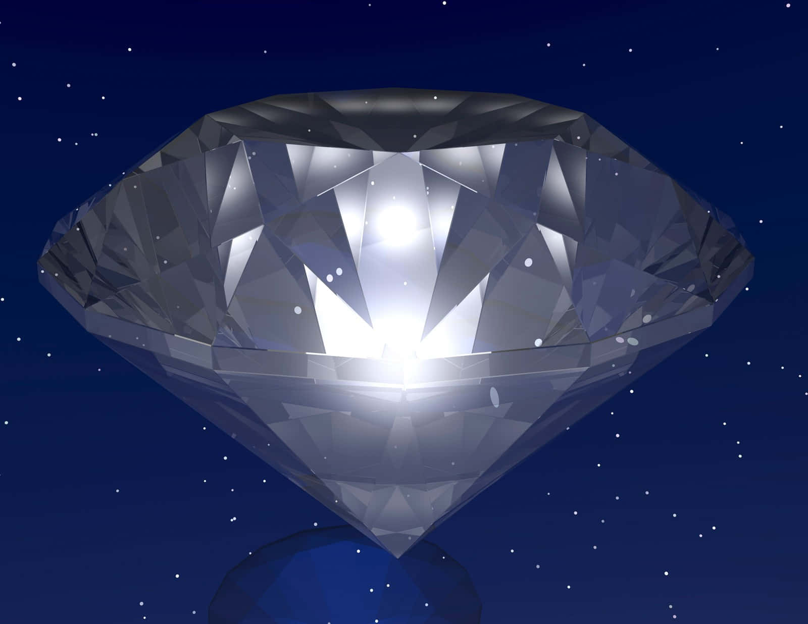 Round Cut Diamond Gemstone Render