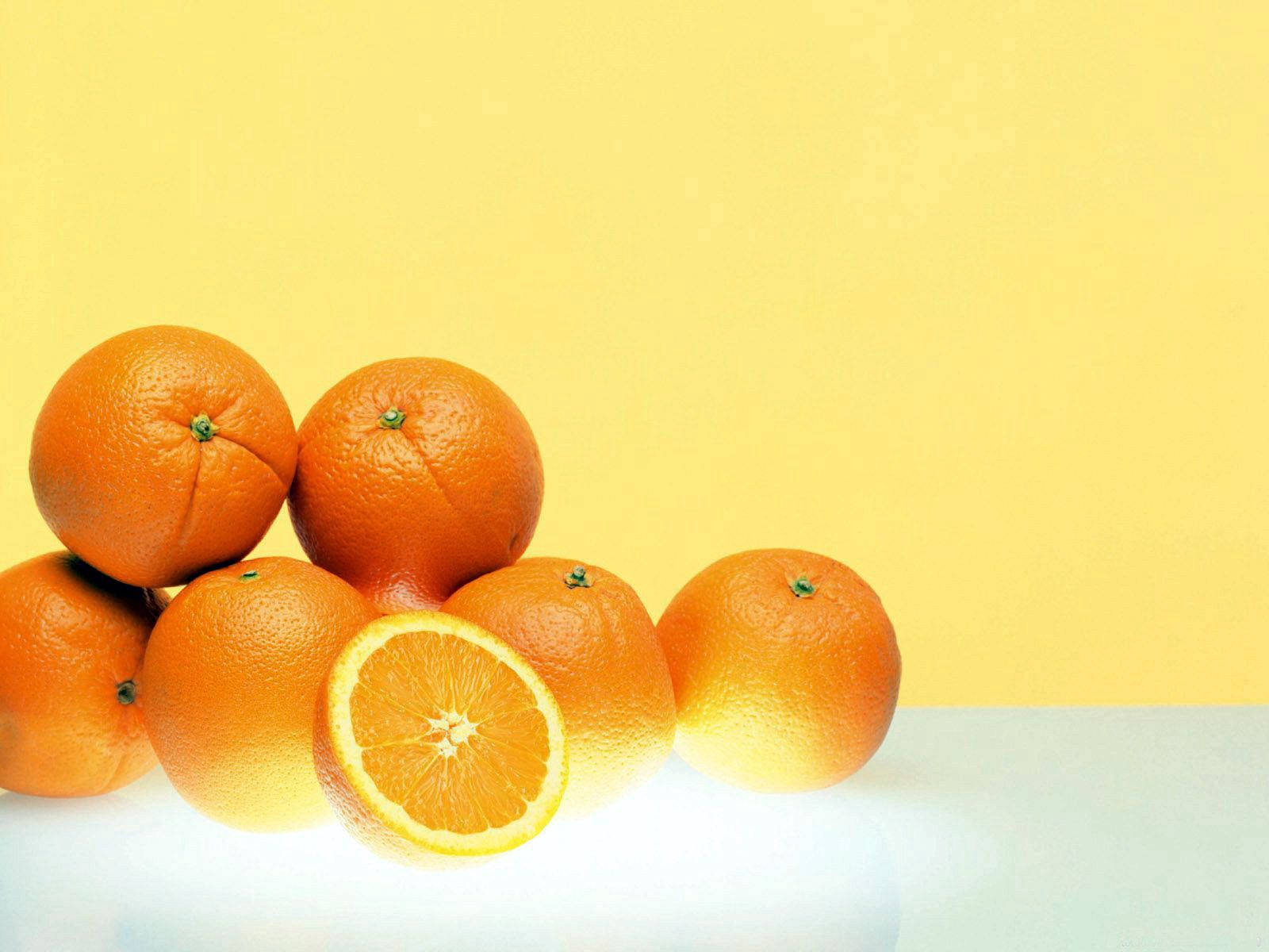 Round Orange Fruit Pile Background
