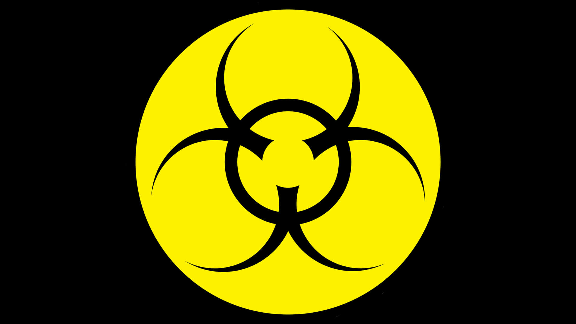 Round Toxic Biohazard Symbol Background