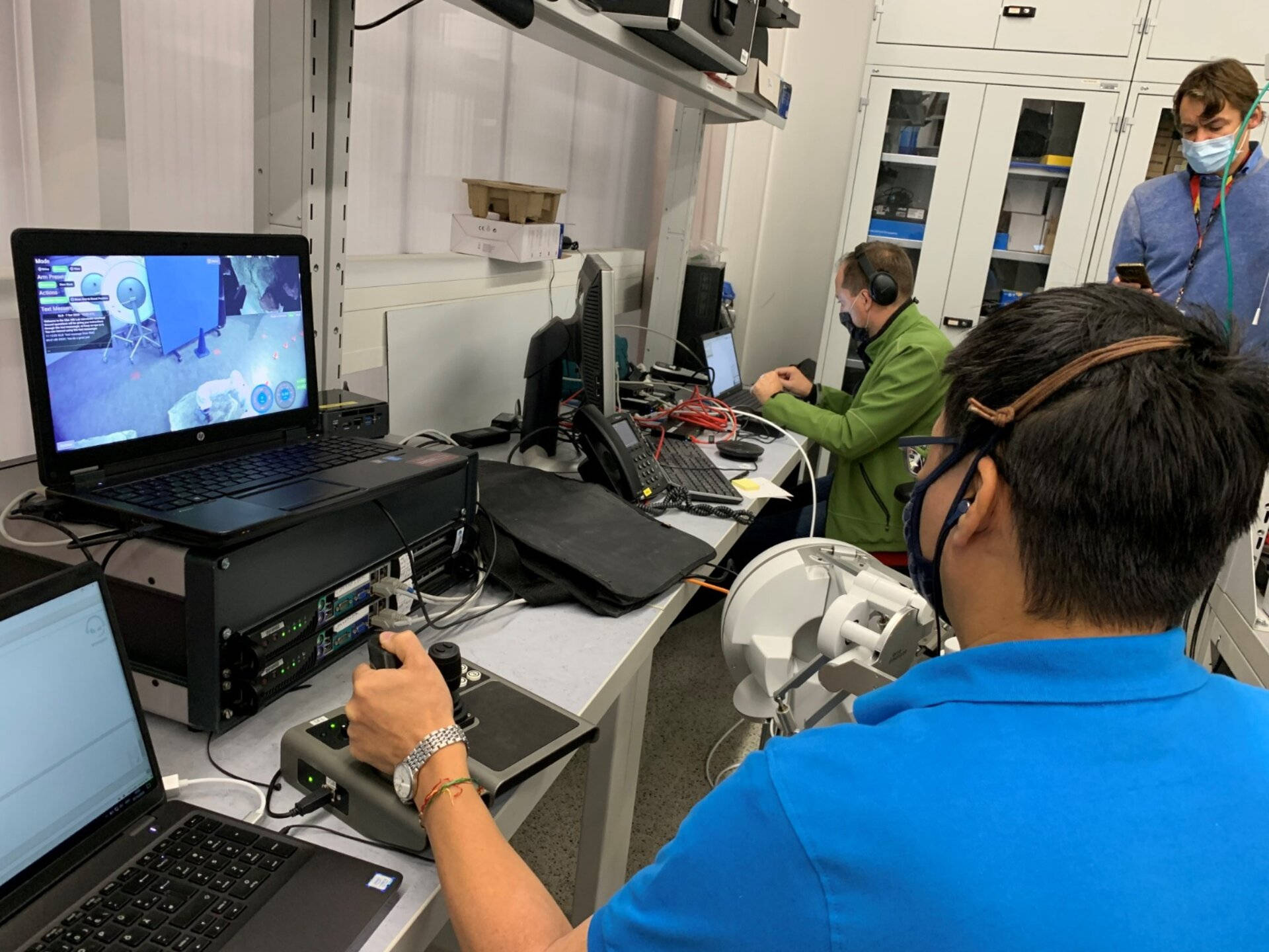 Rover Operator Supervising And Observing Background