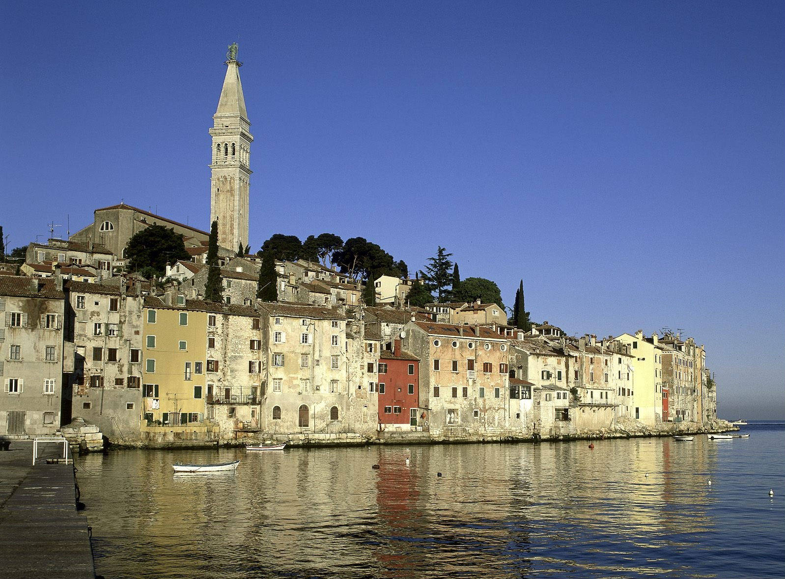 Rovinj Fishing Port Croatia Background