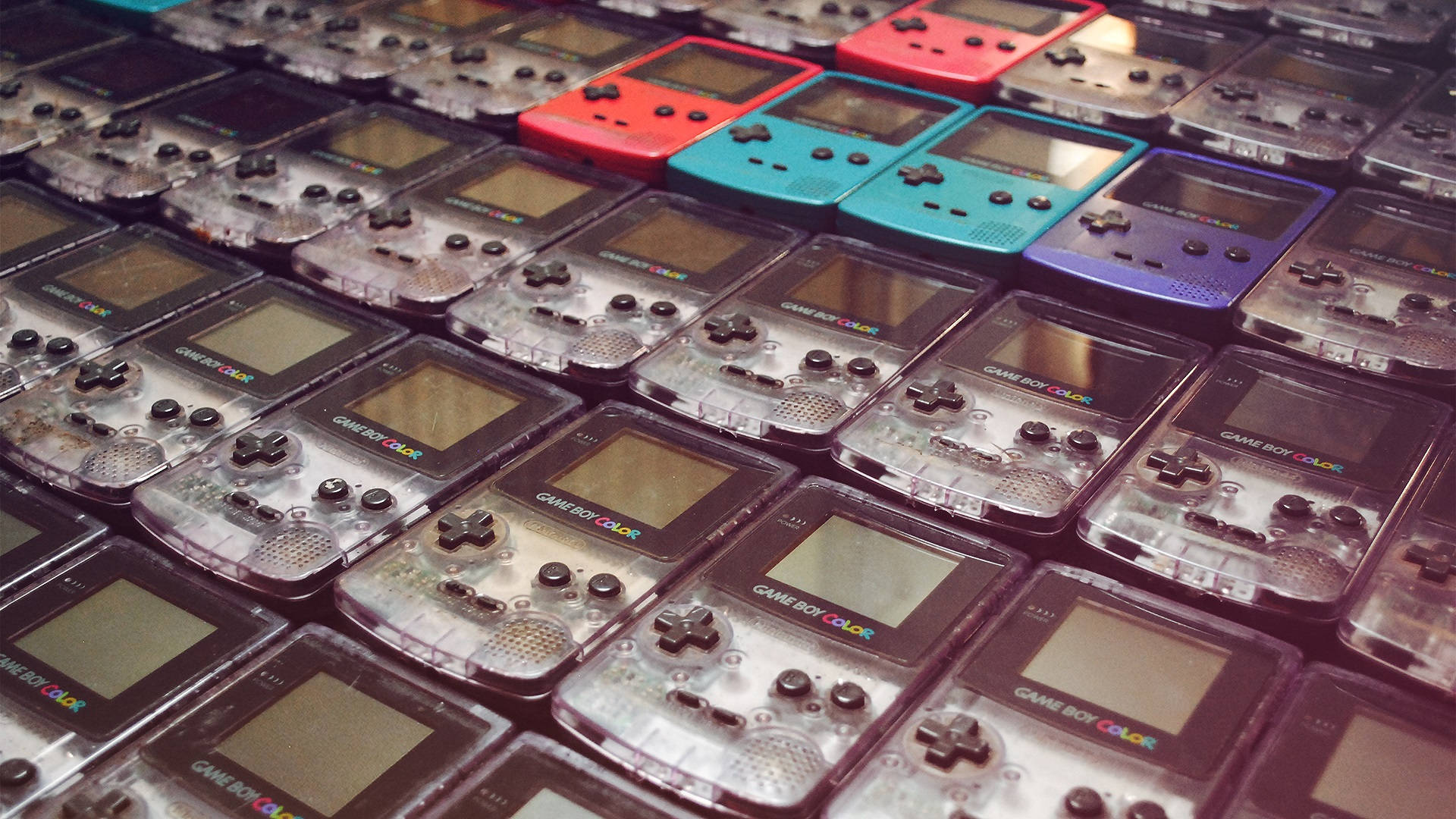 Rows Of Game Boy Color Models