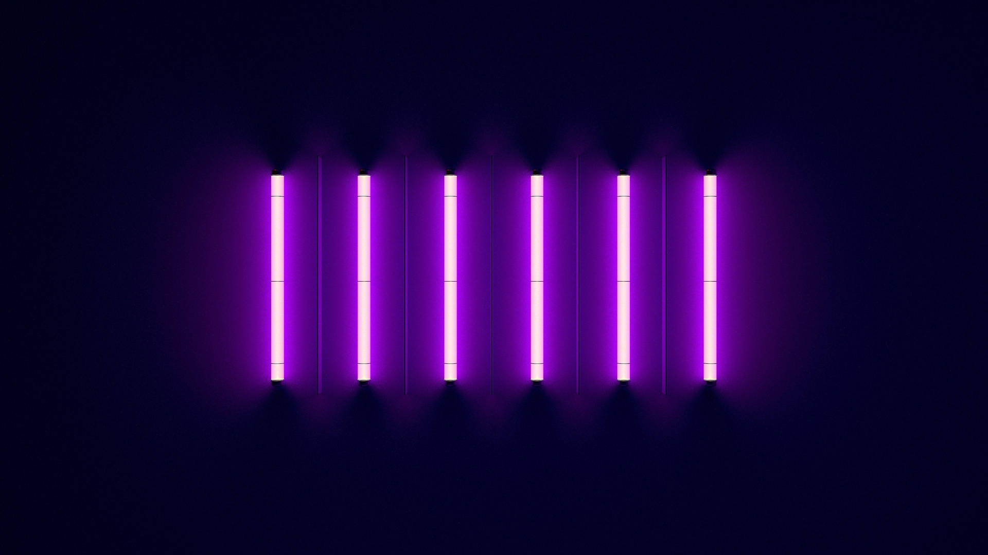 Rows Of Lights Aesthetic Purple Neon Computer Background