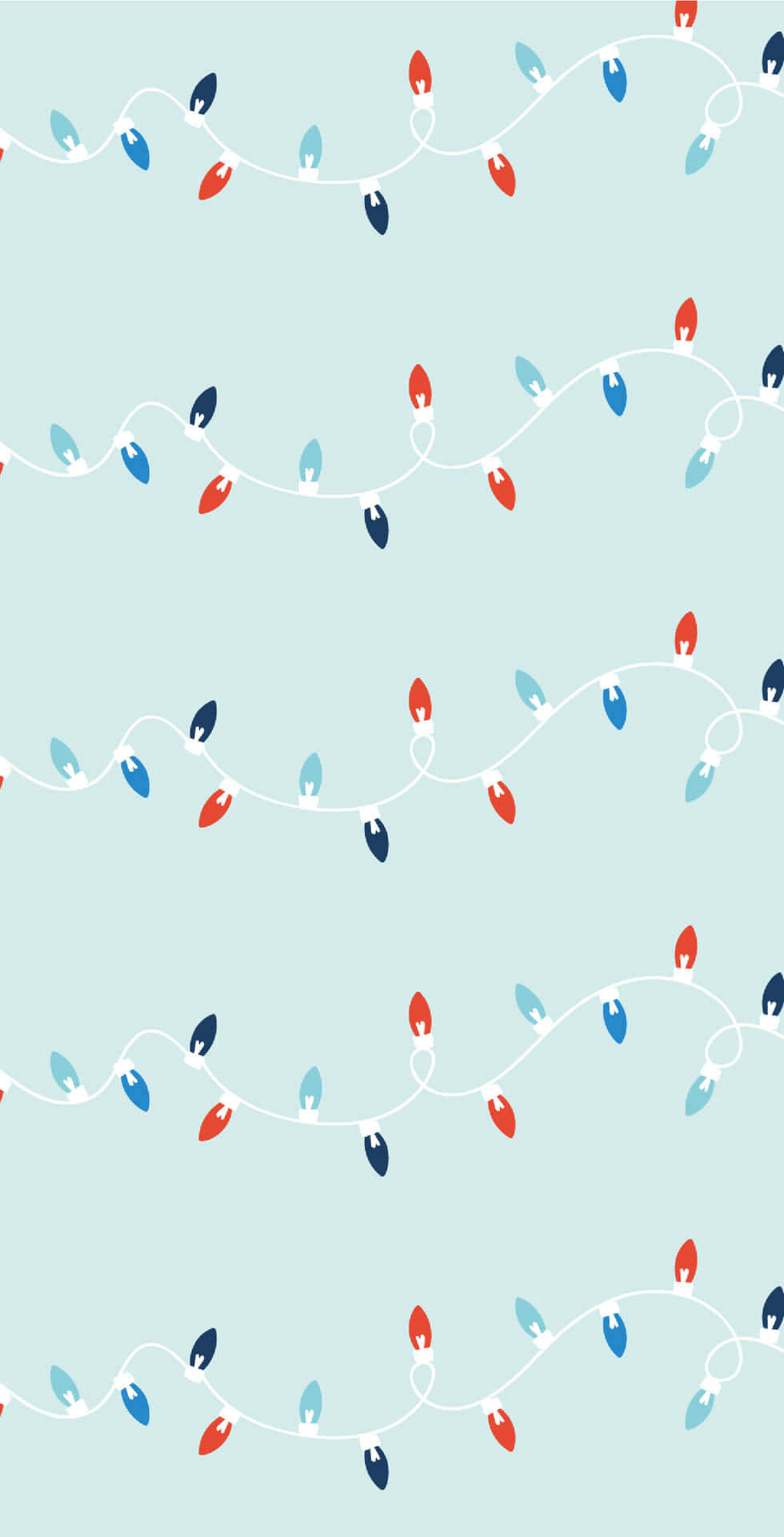 Rows Of Simple Aesthetic Cute Christmas Lights Background