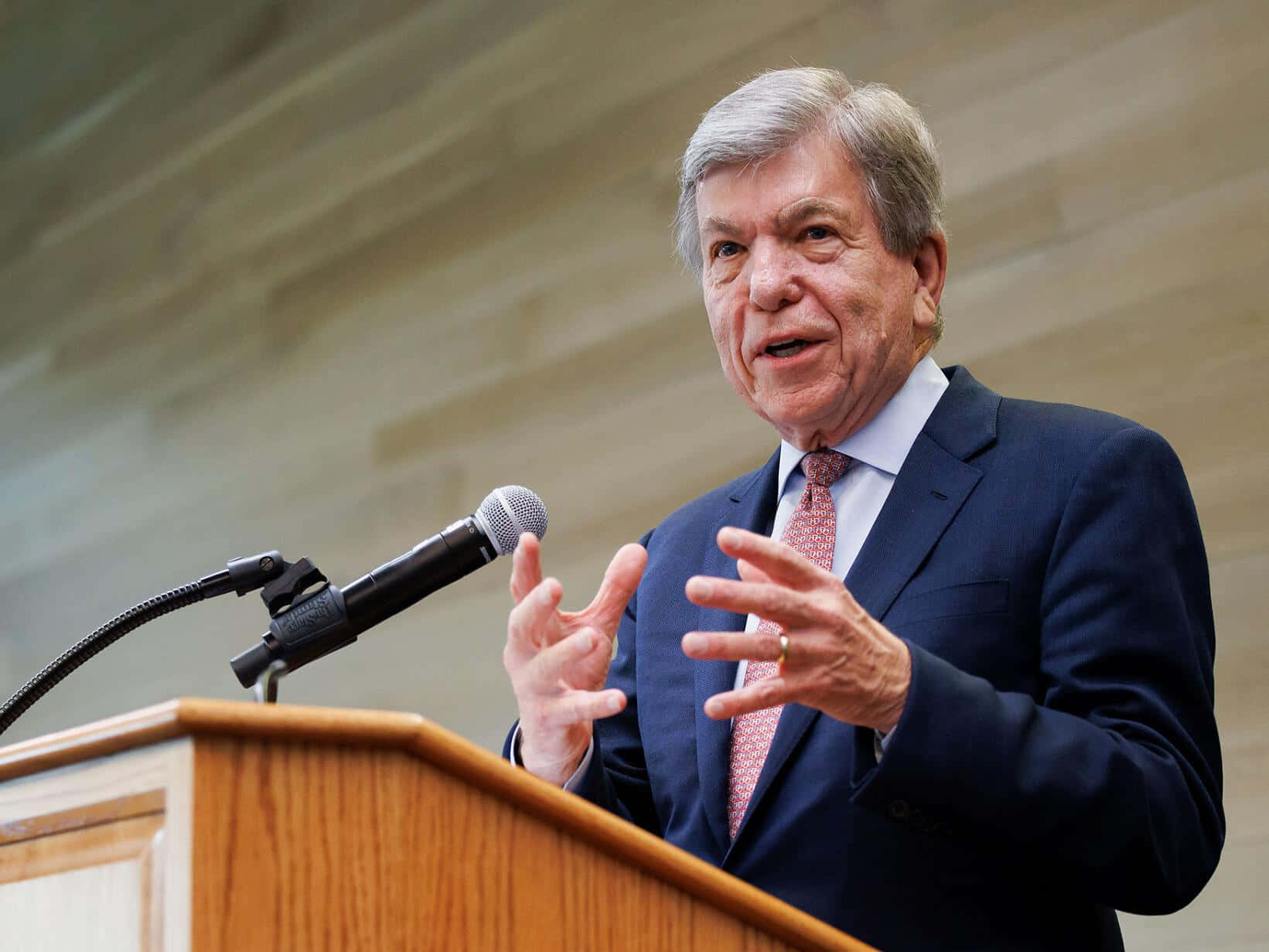 Roy Blunt Smiling Whilst Talking Background