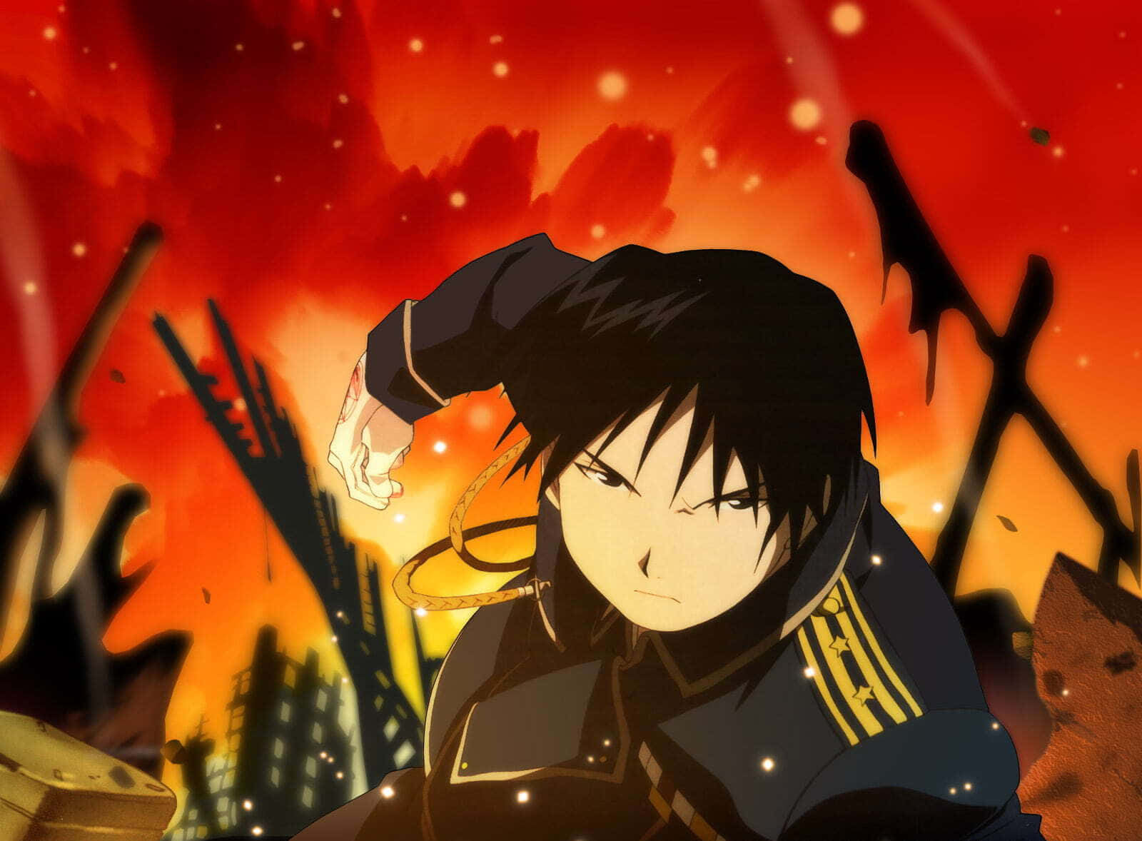 Roy Mustang - The Flame Alchemist In Action Background