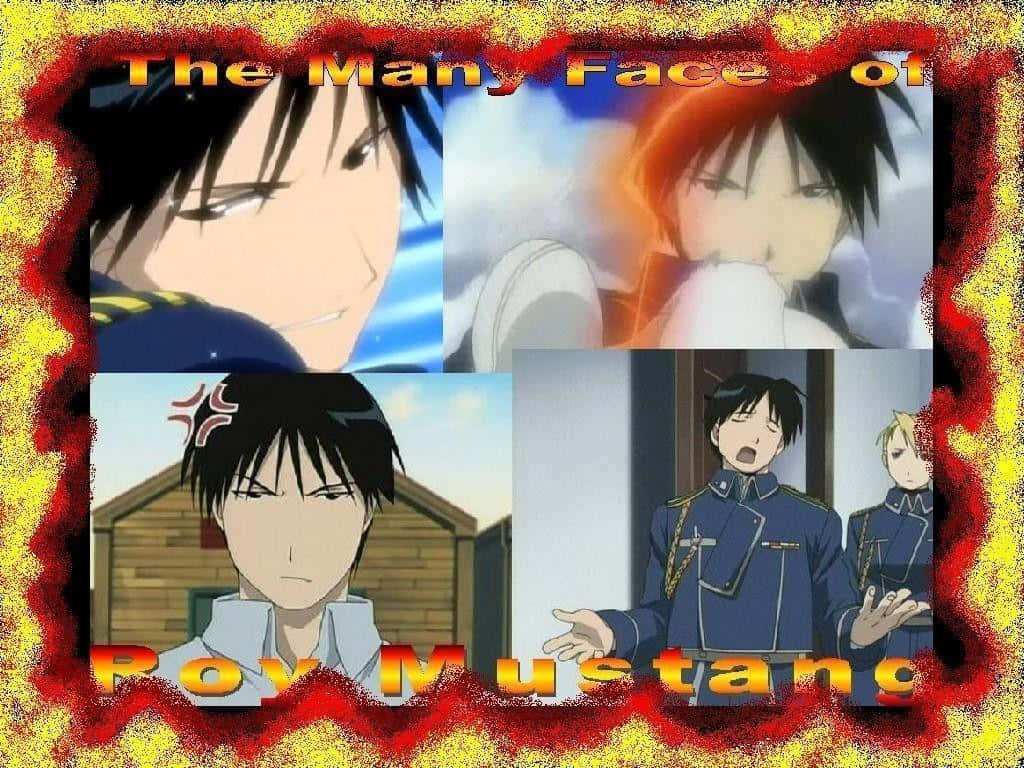 Roy Mustang Unleashing His Flames In Battle
