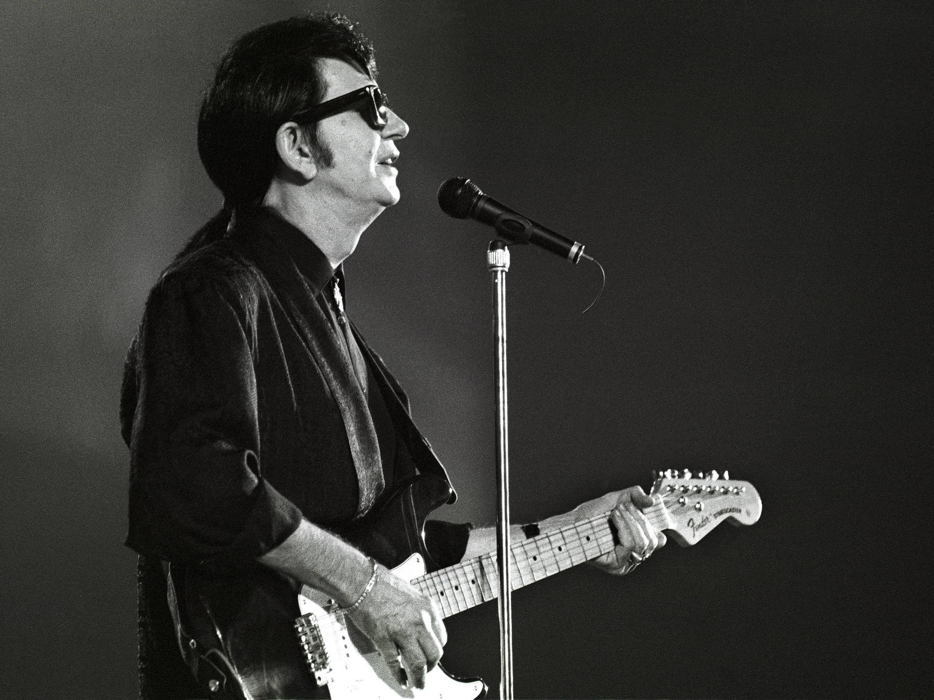 Roy Orbison Black And White Live Performance Background