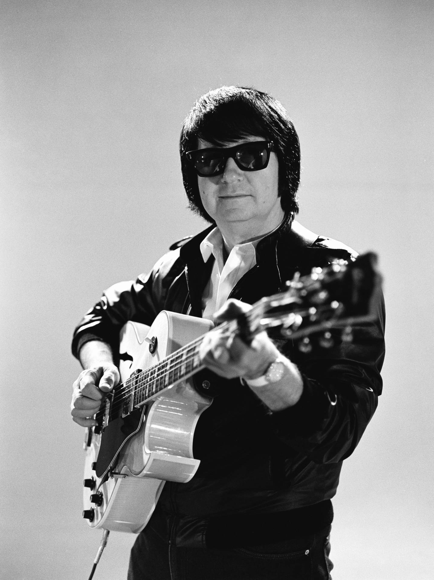 Roy Orbison Black And White Portrait Background