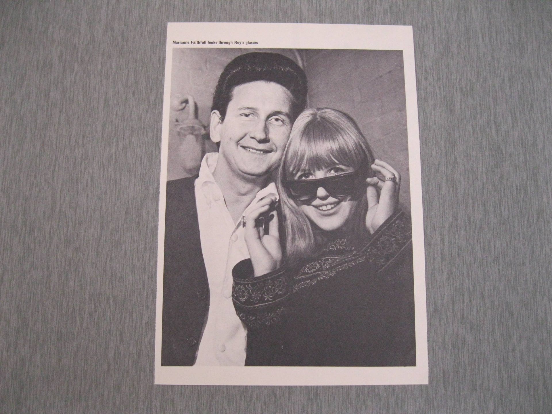 Roy Orbison Marianne Faithful Polaroid Background