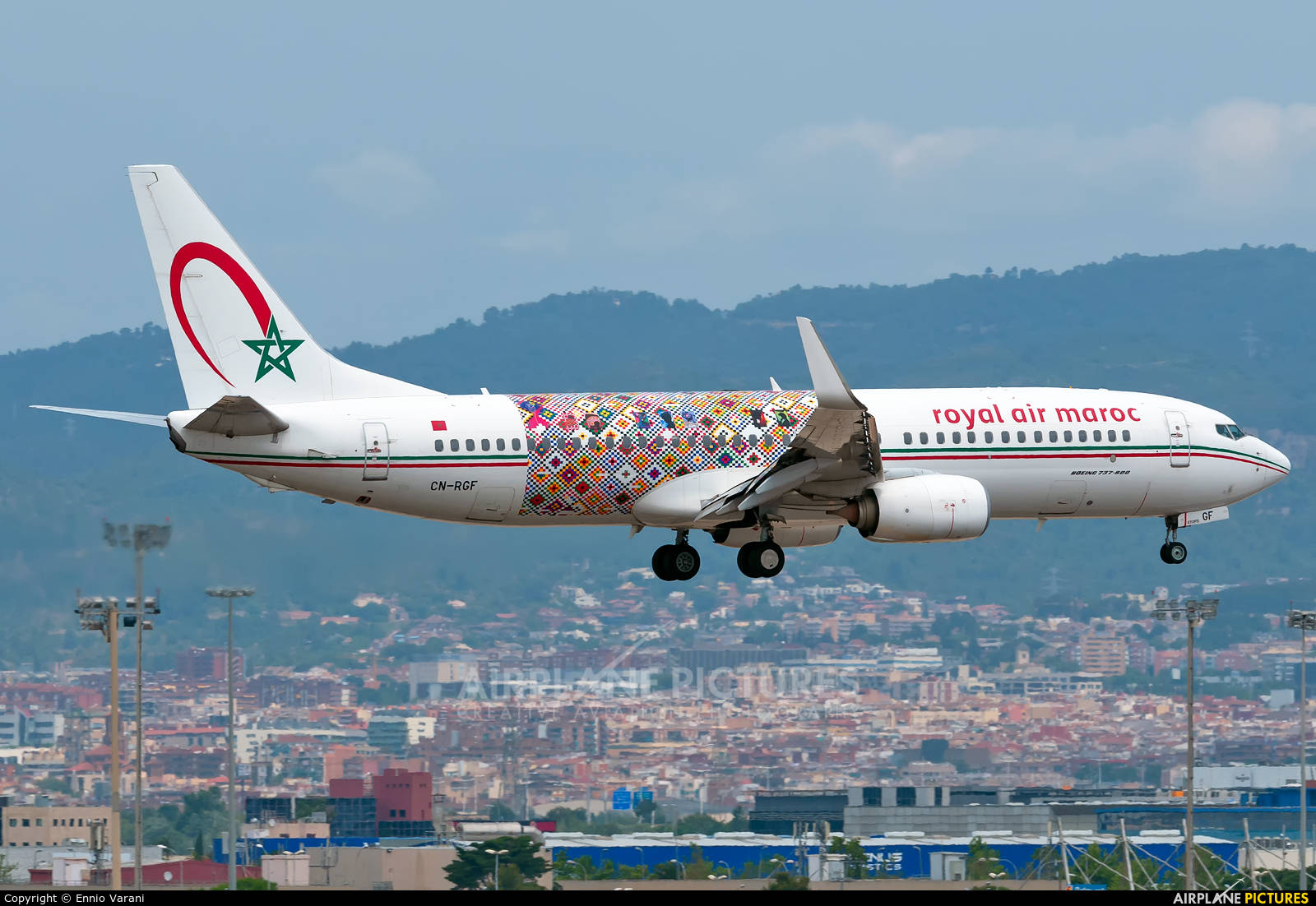 Royal Air Maroc Above The City Fleet Background