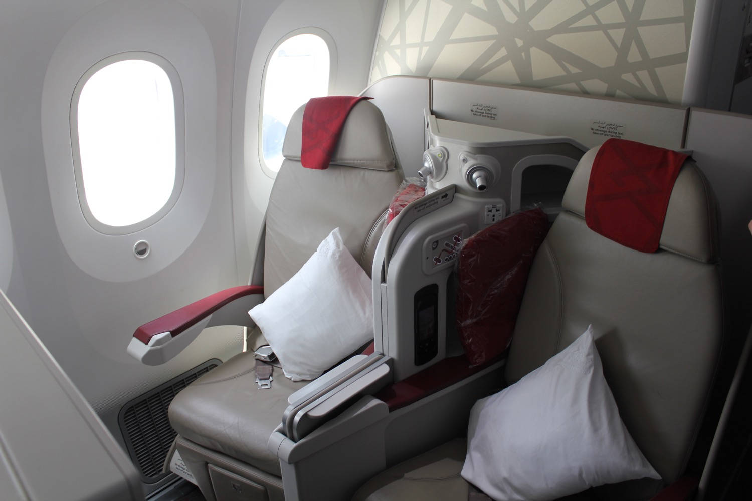 Royal Air Maroc Airplane Back Seats Background