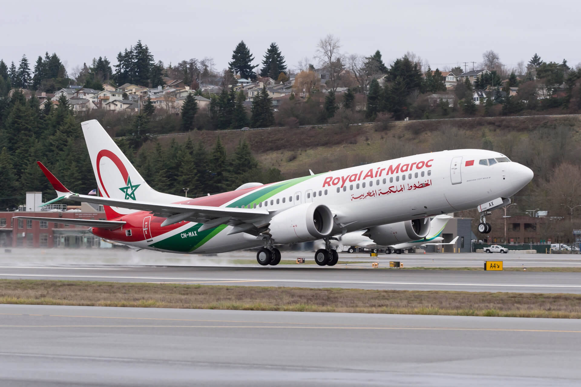 Royal Air Maroc Take Off Background