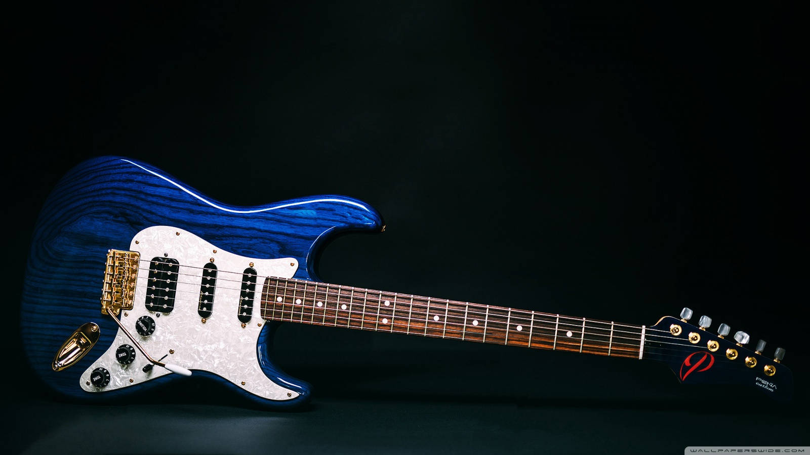 Royal Blue Electric Guitar Background