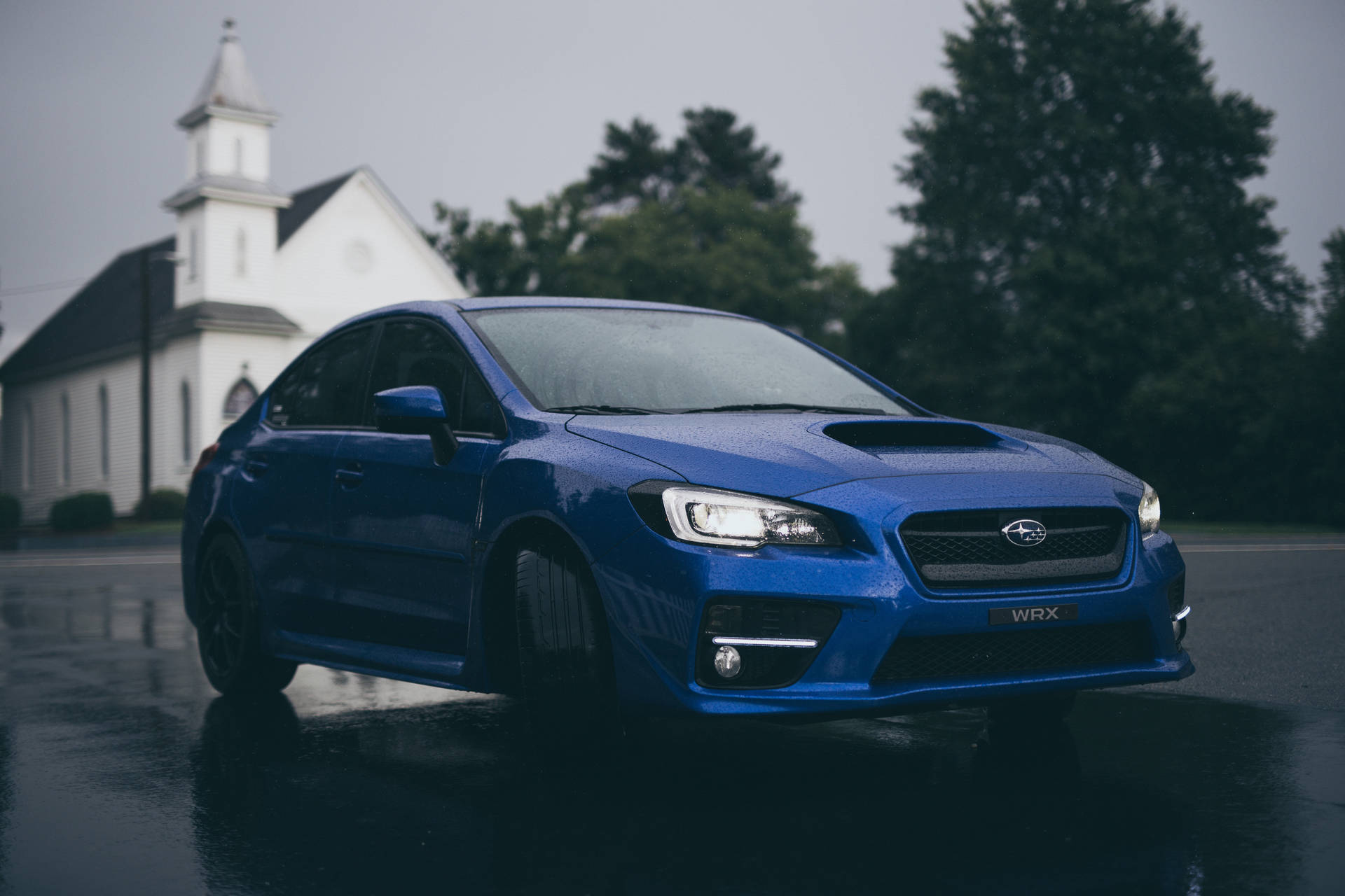 Royal Blue Glossy Subaru Wrx Sti 4k - Unleashing Dynamic Power Background