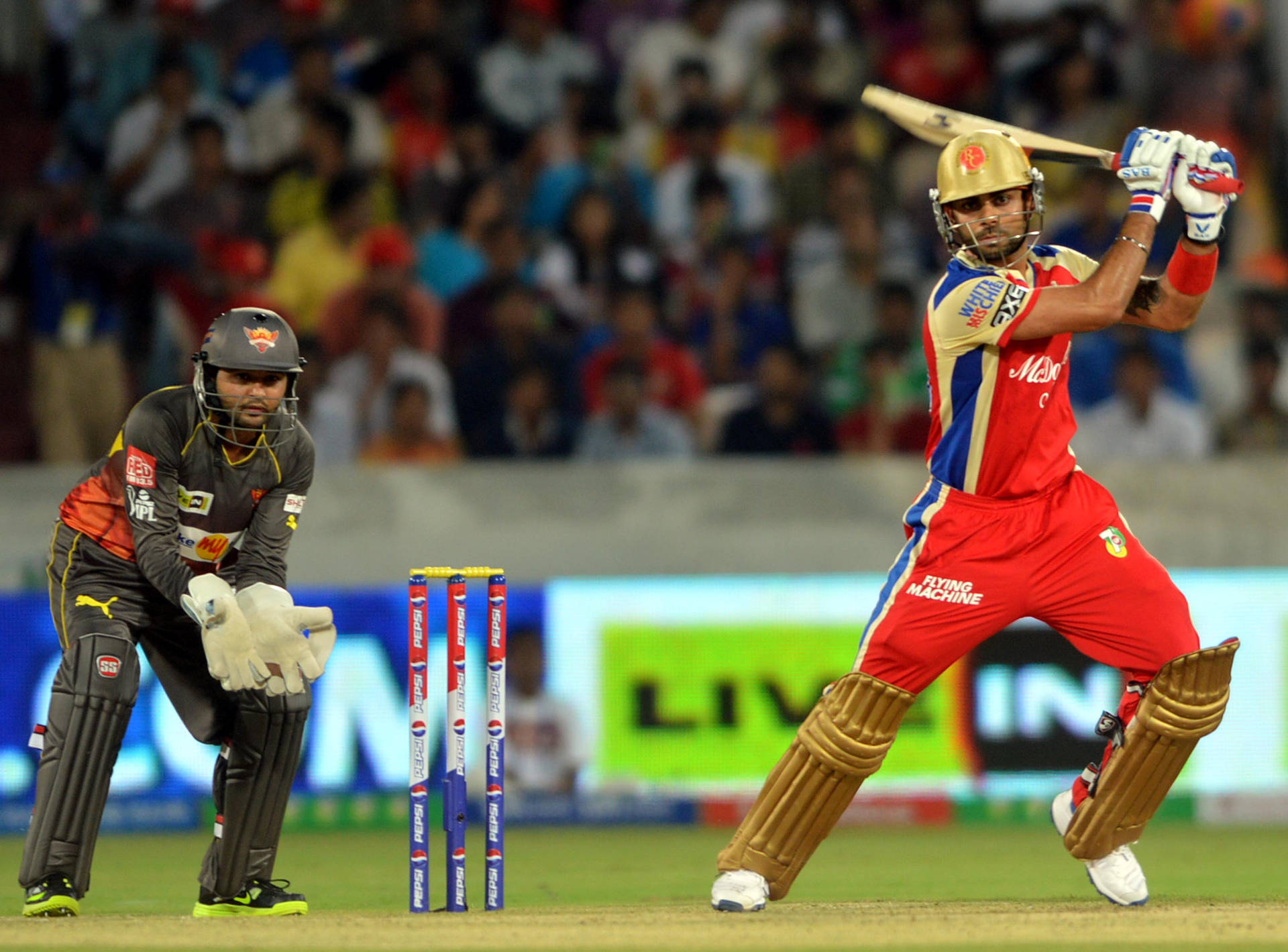 Royal Challengers Bangalore In Action Background