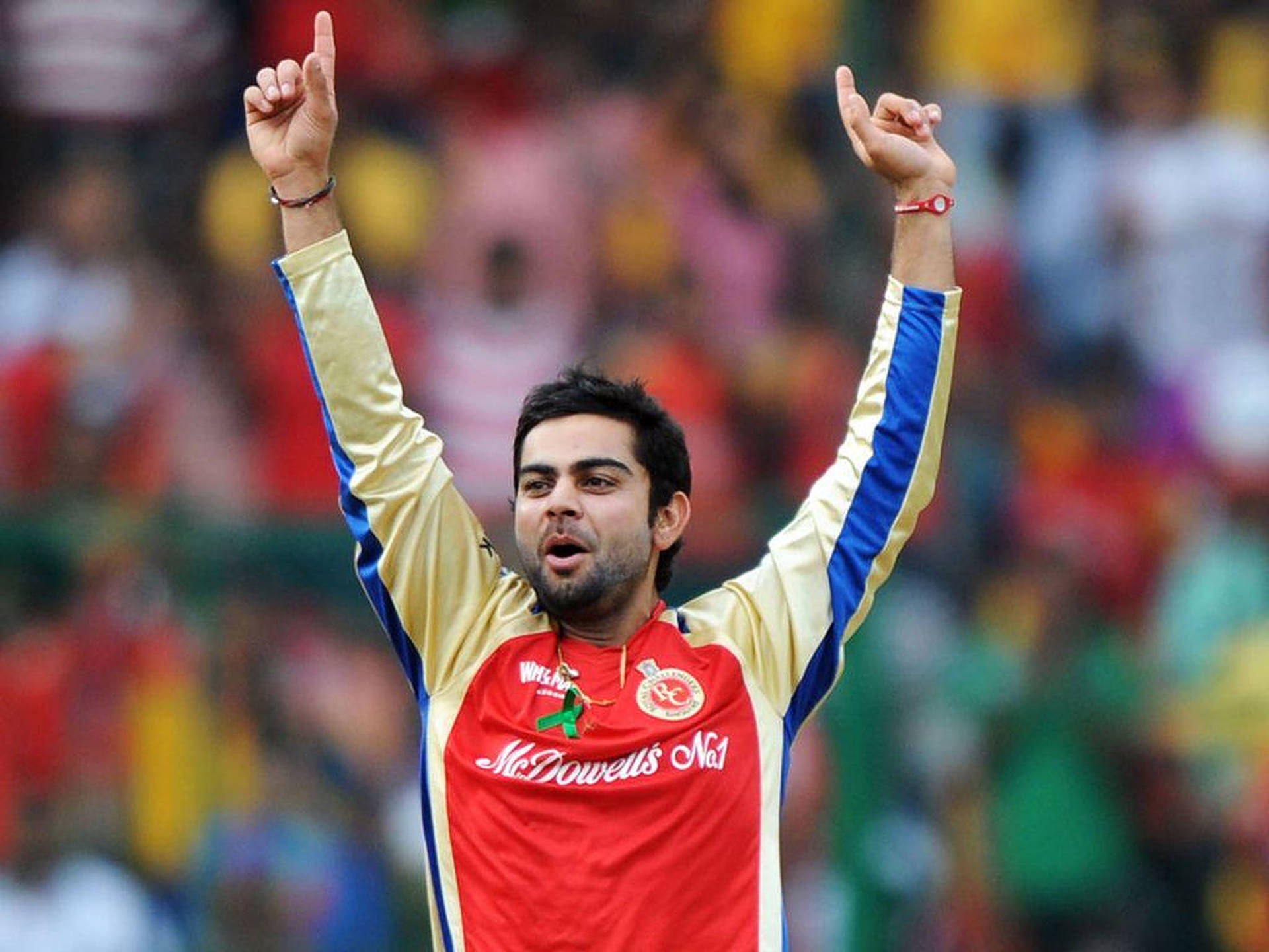 Royal Challengers Bangalore Raised Arms Background