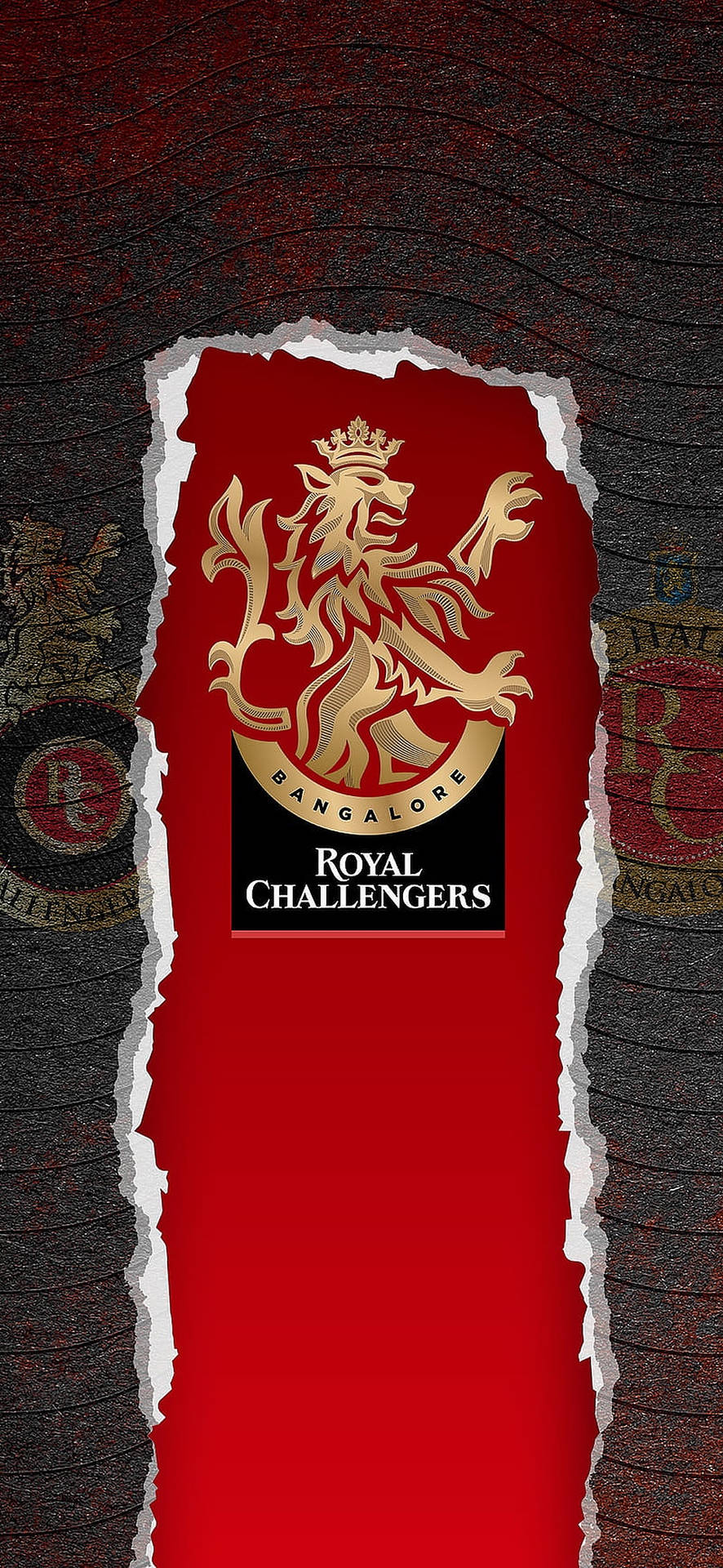 Royal Challengers Bangalore Ripped Logo Background