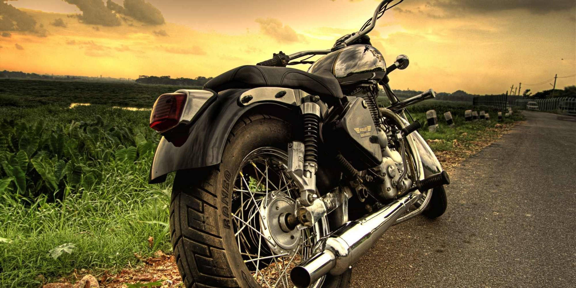Royal Enfield Hd Back View Background