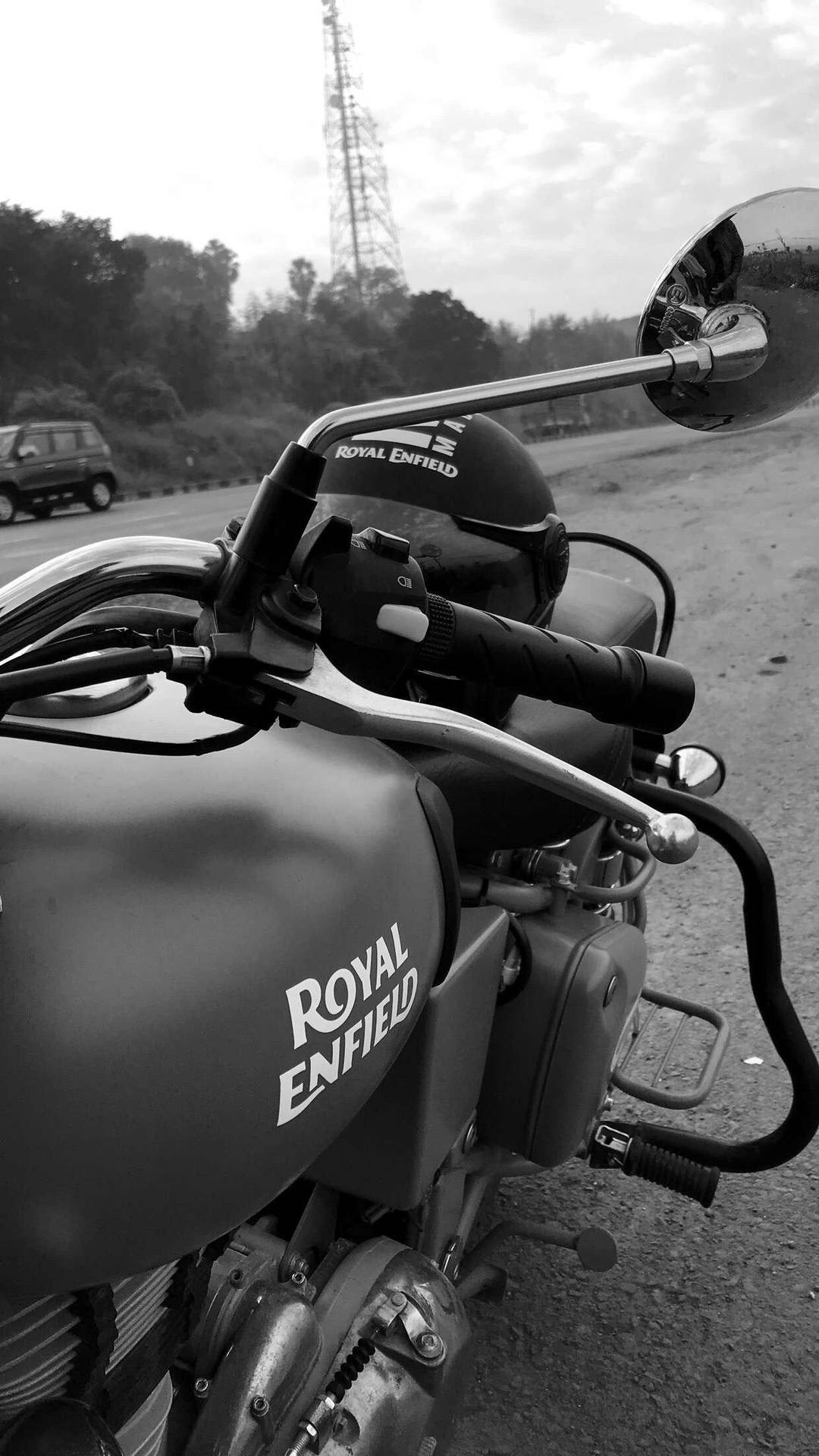 Royal Enfield Hd Grayscale Background