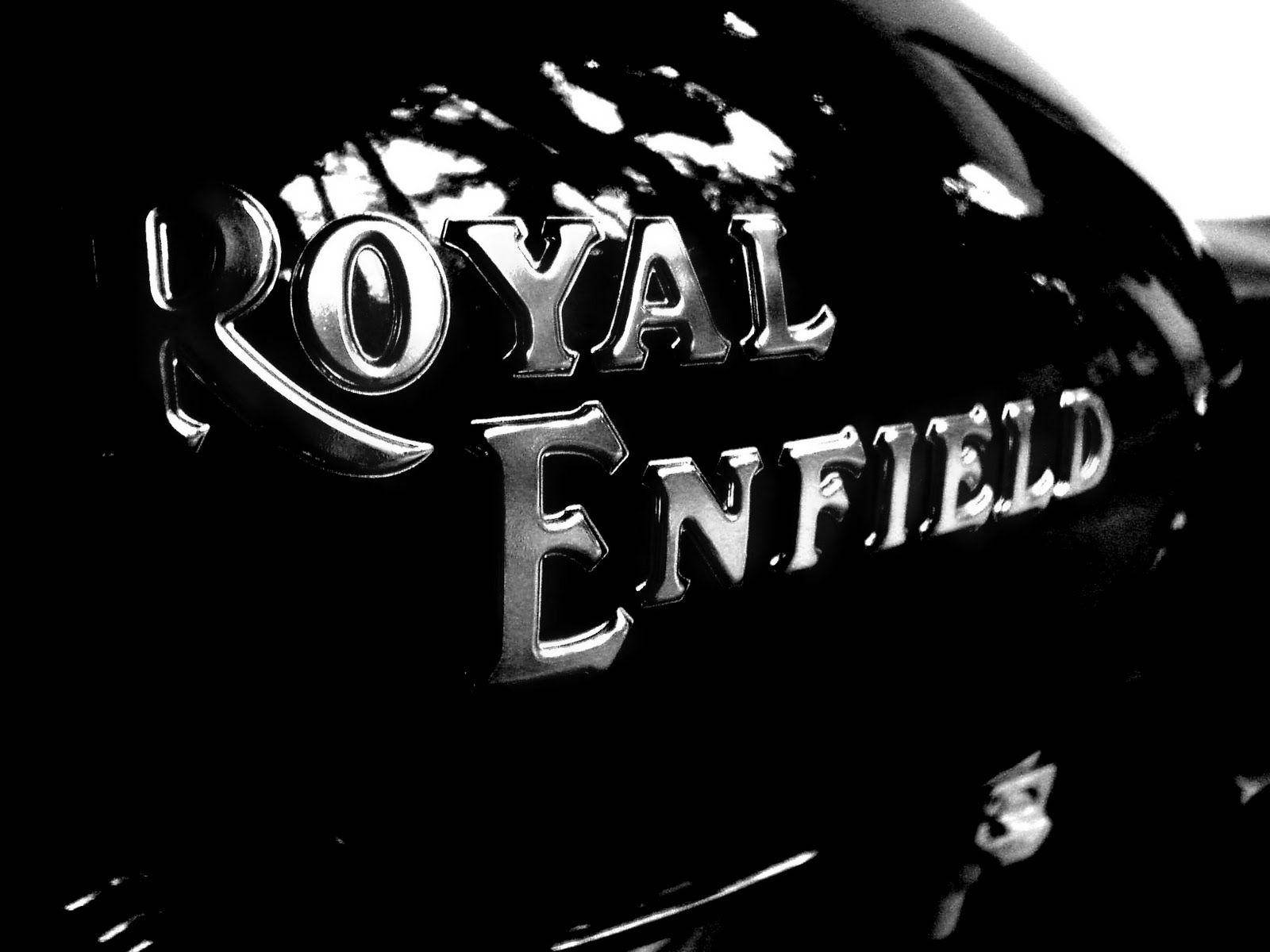 Royal Enfield Hd Monochrome Closeup Background