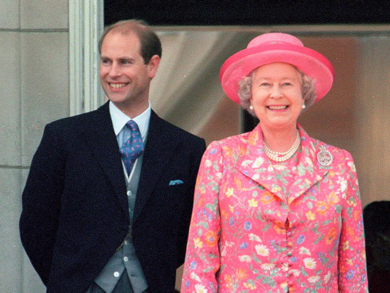 Royal Family Member Prince Edward With Queen Elizabeth Background