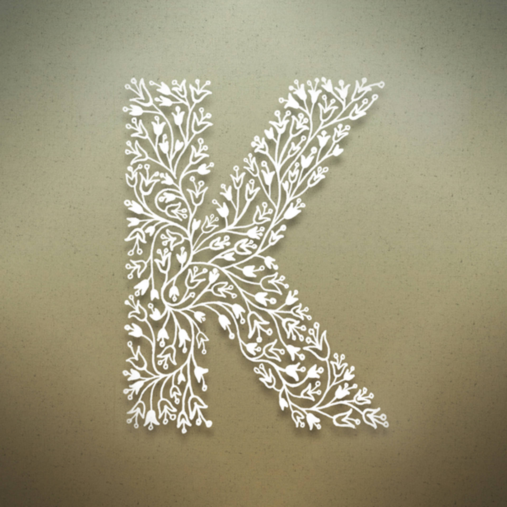Royal Letter K In Glitter And Gold