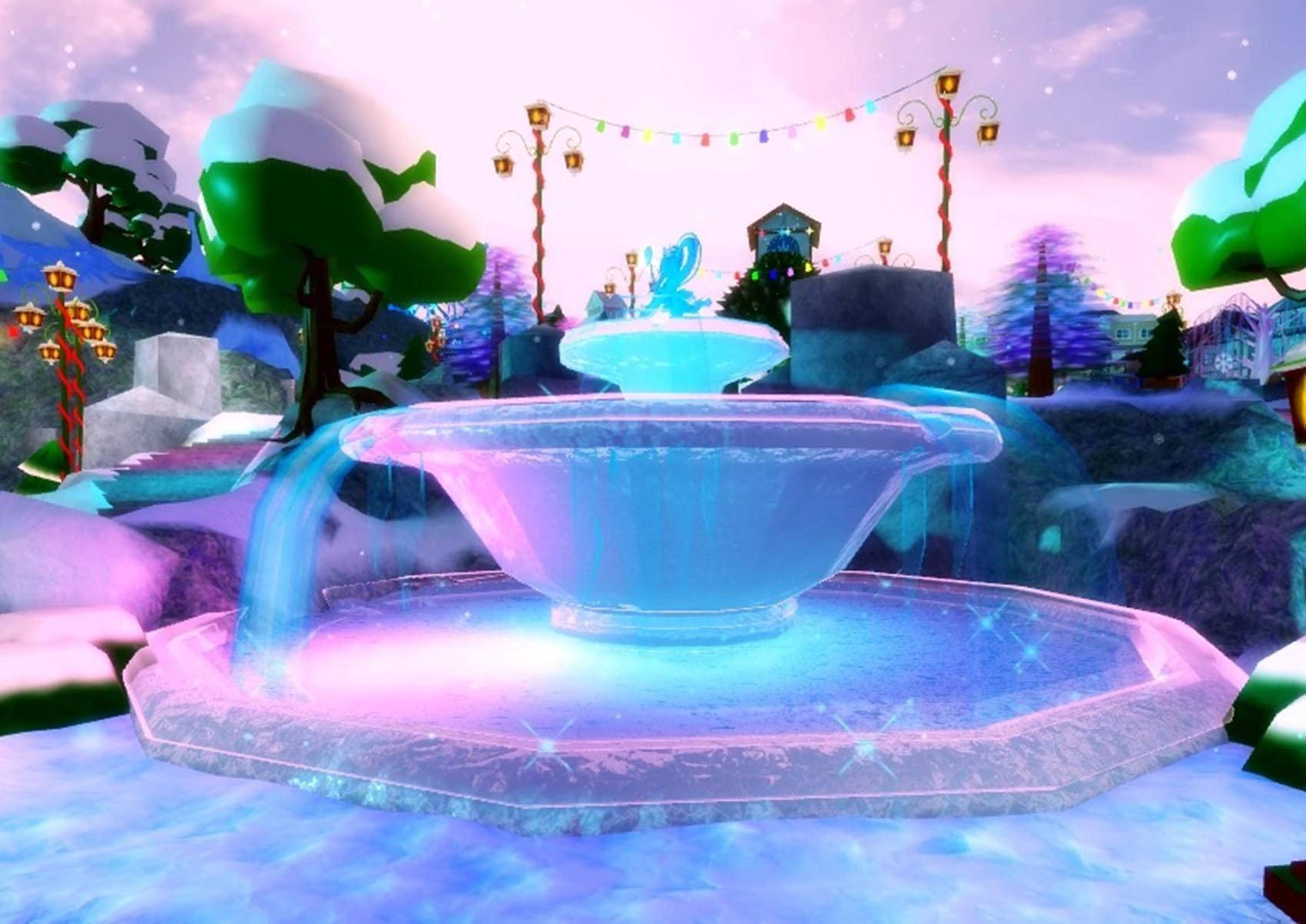 Royale High Christmas Fountain Background